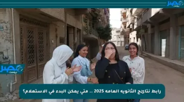رابط نتائج الثانوية العامة 2025 .. متى يمكن البدء في الاستعلام؟